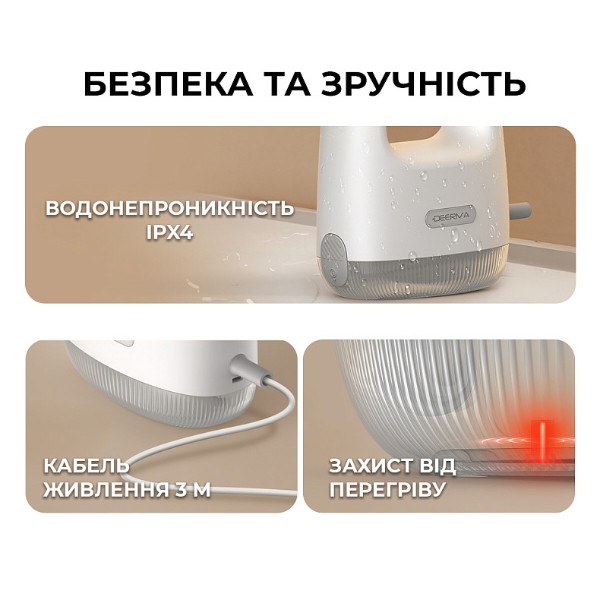 Фото - Пароочиститель Deerma Handheld Steam Cleaner (DEM-ZQ01)